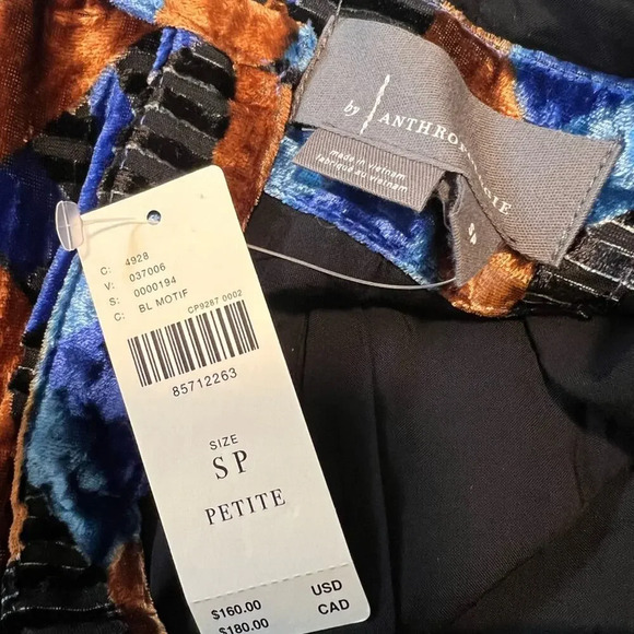 ANTHROPOLOGIE The Somerset Mini in Velvet Print Small Petite NWT - Picture 5 of 7